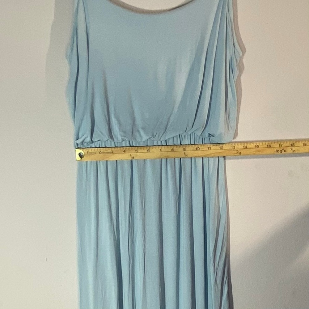 Olivia Rae Maxi Dress Sz L Light Blue Sleeveless Casual Dress Women Flowy - Picture 7 of 8